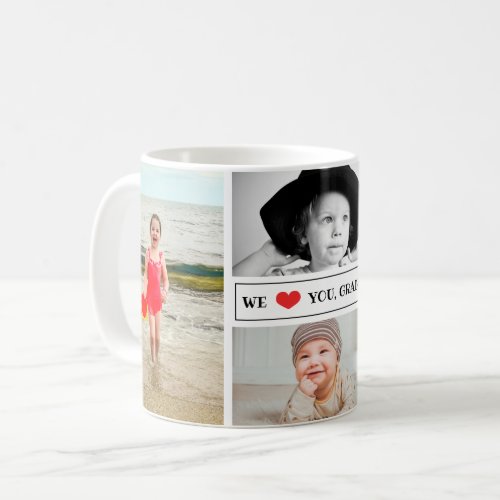 Photo Collage We Love You Grandma Coffee Mug