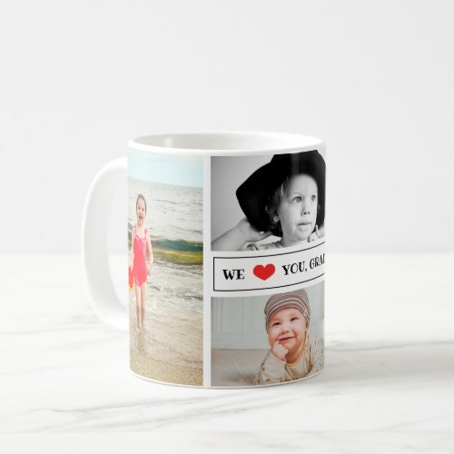 Photo Collage We Love You Grandpa Coffee Mug