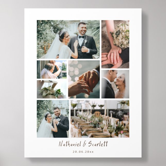 Photo Collage Wedding Acrylic Photo Tile (Front Set)