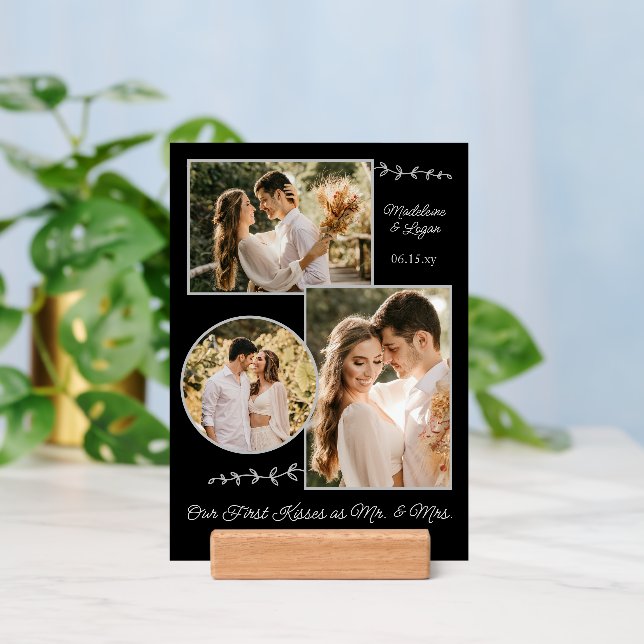 Photo Collage Wedding Couple Custom Mr Mrs Kisses Holder (Insitu 3)