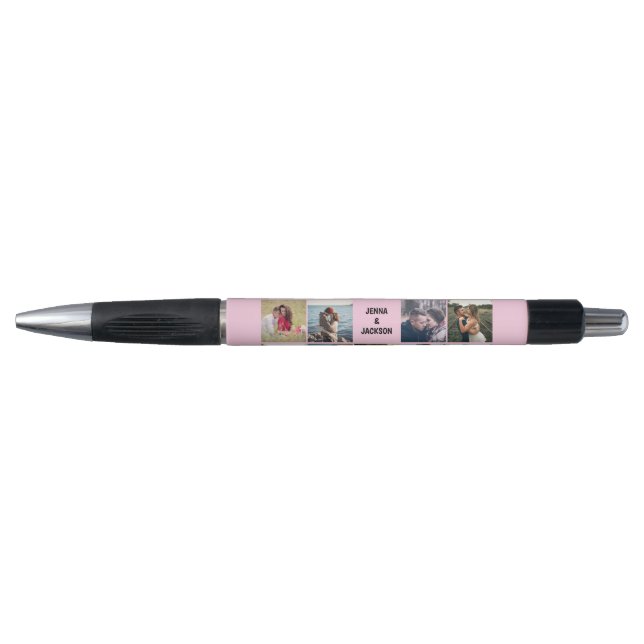 Photo Collage Wedding Custom Pink Pen (Front)
