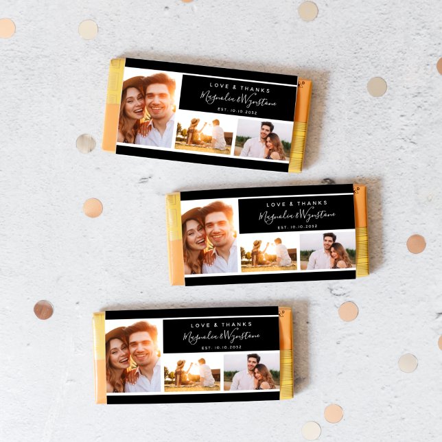 Photo Collage Wedding Favor Candy Bar Wrapper (Creator Uploaded)