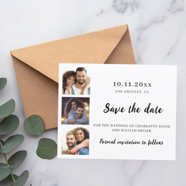 Photo collage wedding Save the Date card (Creator Uploaded)