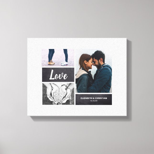 Photo Collage Wedding Sign and for Signatures (Front)