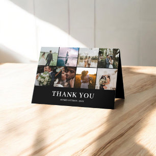 Photo Collage Wedding Thank You Card