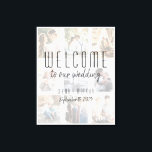 Photo Collage Wedding Welcome Canvas<br><div class="desc">Greet your guests in style with this Photo Collage Wedding Welcome Canvas. Featuring a custom 9-photo collage, minimalist typography, and elegant handwritten accents, this canvas print adds a personal and heartfelt touch to your wedding décor. Perfect for modern, rustic, or romantic weddings, it beautifully showcases your love story. Customize with...</div>