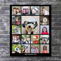 Photo Collage with 17 Photos - can edit color