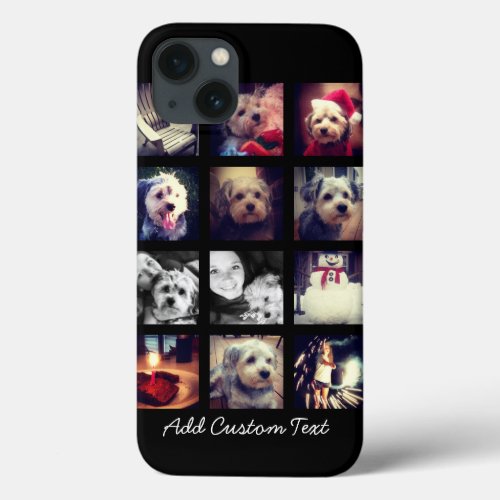 Photo Collage with Black Background iPhone 13 Case