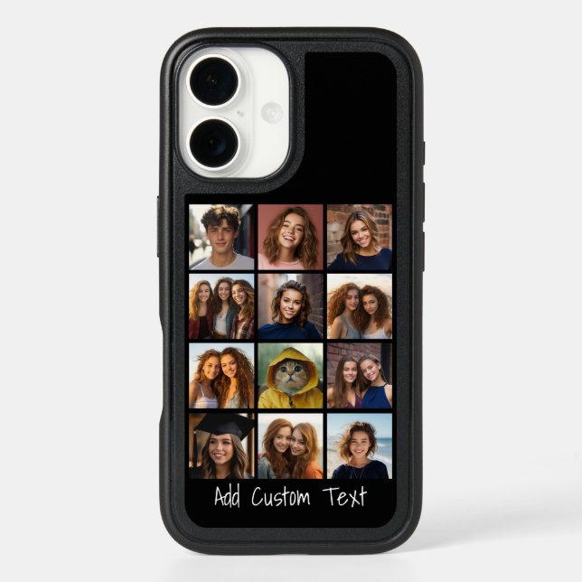 Photo Collage with Black Background Otterbox iPhone Case (Back)