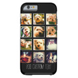 Photo Collage with Black Background Tough iPhone 6 Case