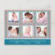 Photo Collage with Decorative Fan Pattern Postcard | Zazzle