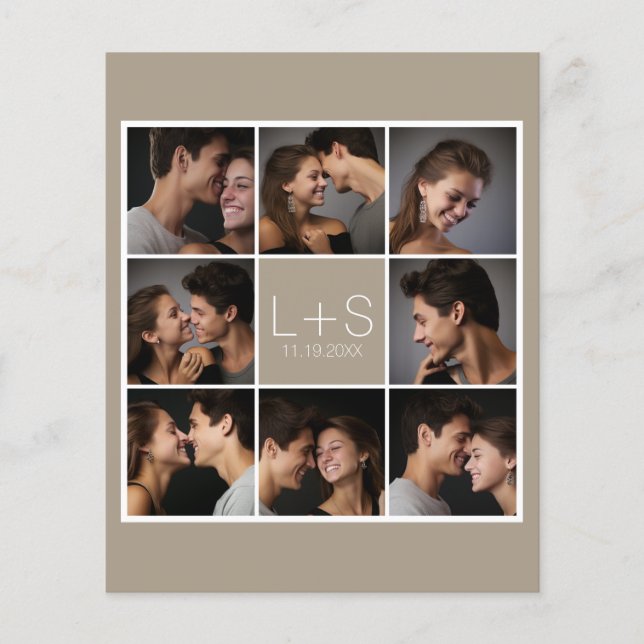 Photo Collage with Monogram Flyer (Front)
