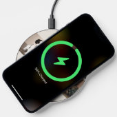 Photo Collage with Monogram on Beige Wireless Charger (Phone)