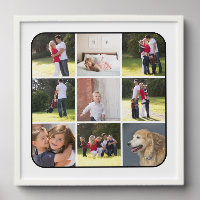 Photo collage with nine photos and white border