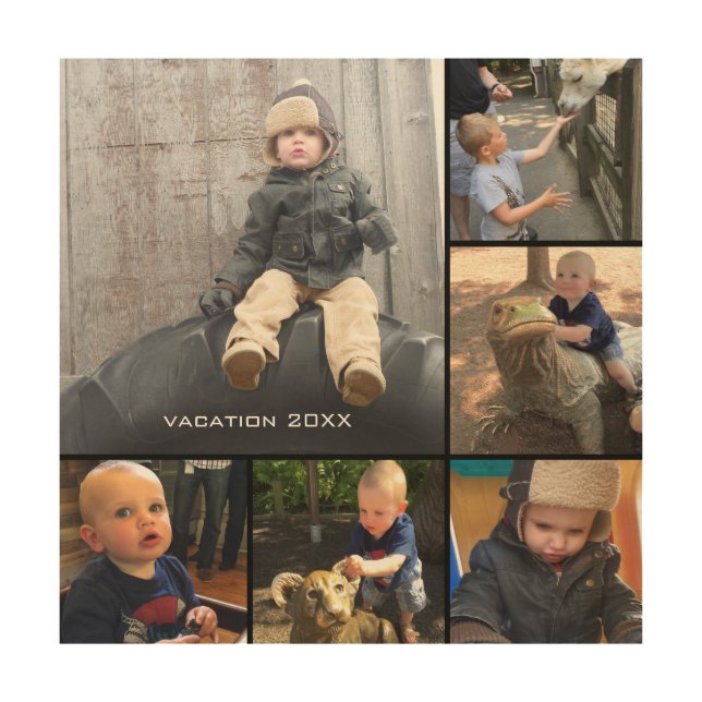 Photo Collage Wood Home Decor (Front)
