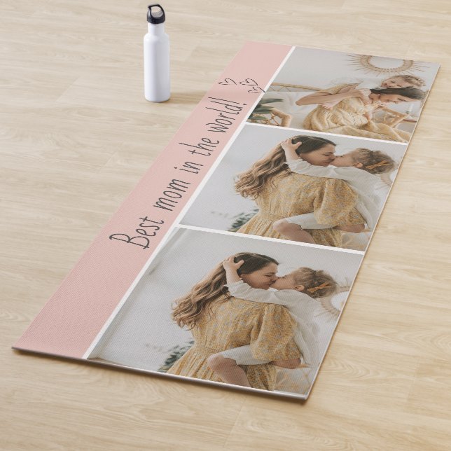 Photo Collage Yoga Mat – Best Mom in the world (In Situ)