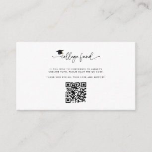 Photo College Fund QR Code Graduation Insert
