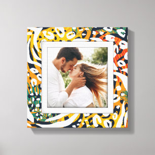 Photo Colorful Animal Pattern Canvas Print