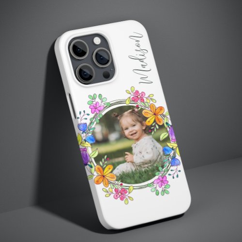 Photo Colorful Floral Simple Modern Personalized Case_Mate iPhone 14 Pro Case