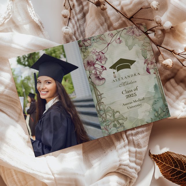 Photo Colorful Wildflower Graduation Party  Announcement (Creator Uploaded)