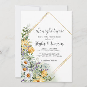 Photo Colorful Wildflower QR Code Rehearsal Invitation