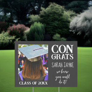 Photo Congrats Graduate Class of Outdoor Sign