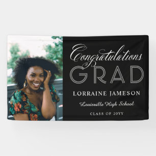 Photo Congratulations Calligraphy Graduation Banner