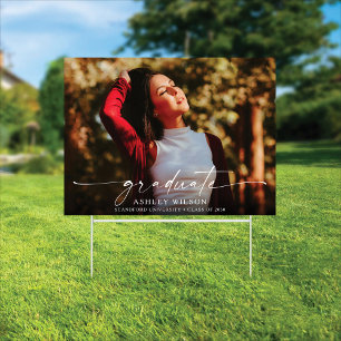 Photo Congratulations Graduation Yard Sign
