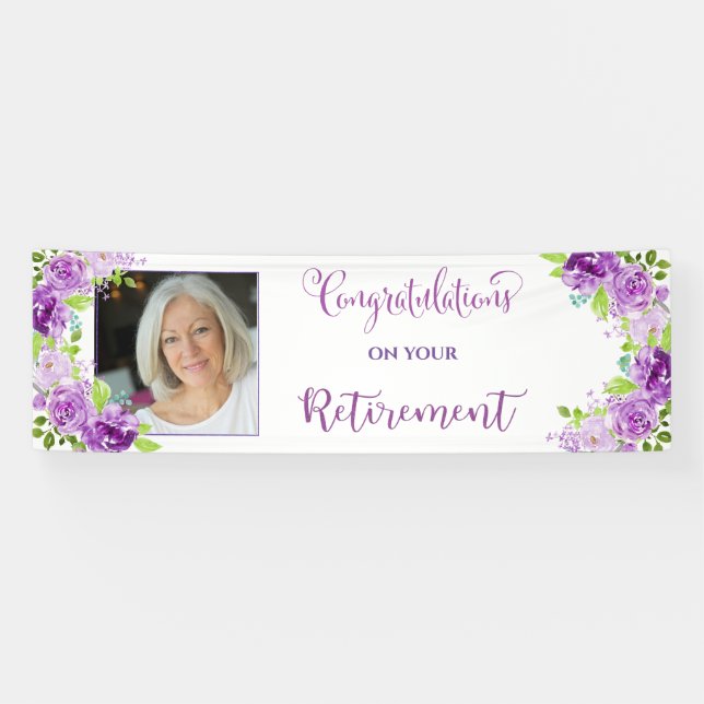 Photo Congratulations on Your Retirement Banner (Horizontal)