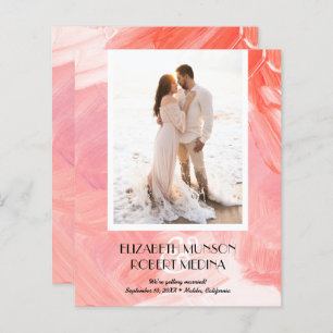 Photo Coral Budget Wedding Save The Date