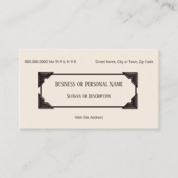 Photo Corner Frame On Beige Business Card by colorwash at Zazzle