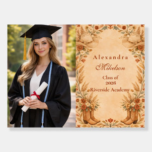 Photo Country Western Graduation Party Foam Board