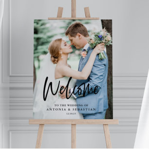 Photo Couple Wedding Welcome Sign