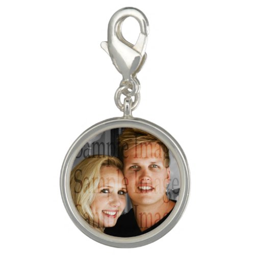 Photo couples anniversary engagement PERSONALIZE Charm