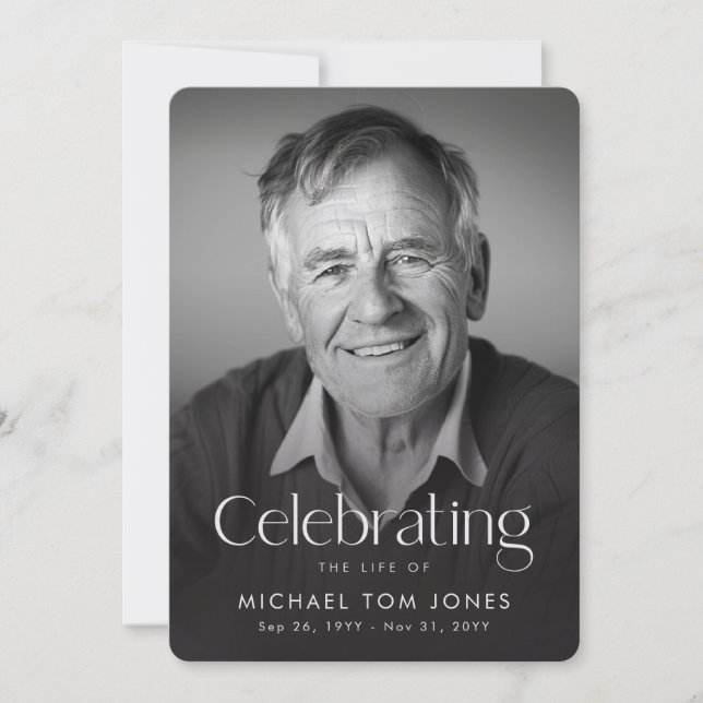 Photo Cover Celebration of Life Funeral Program (Front)
