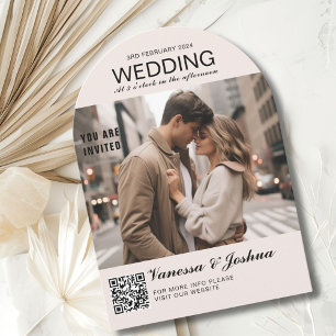 Photo Cover Magazin QR Code Wedding Invitation