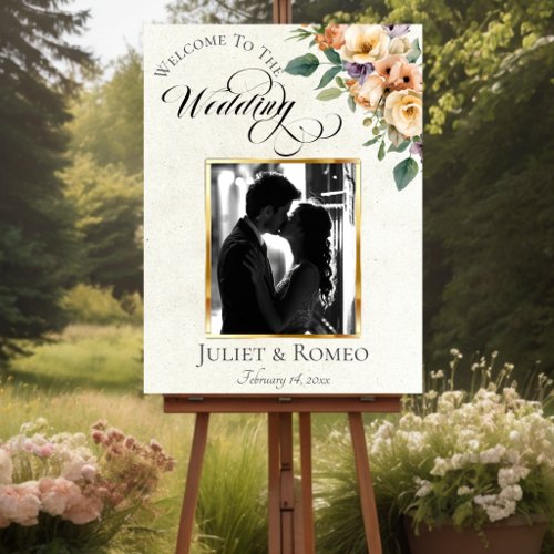 Photo &amp; Cream Floral Welcome - Cream Foam Board