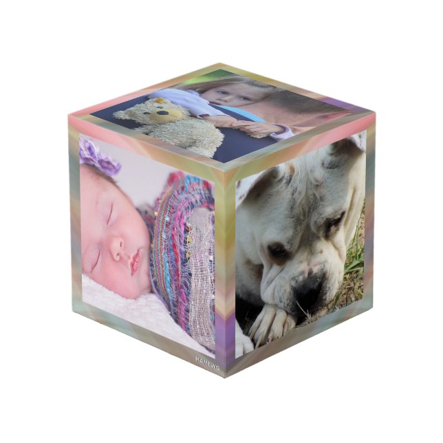 Photo Cube - HAMbWG - With soft colorful frames (Front Angled)