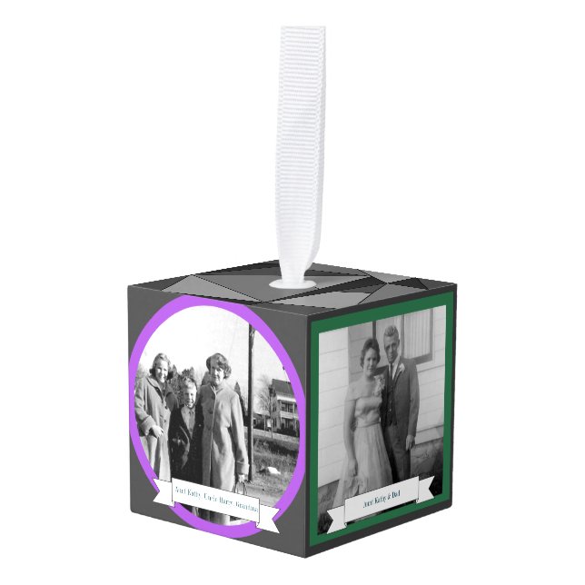 Photo Cube Ornament HAMbyWG (Front Angled)