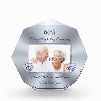 Photo Custom 60th Anniversary Gifts For Parents by LittleLindaPinda at Zazzle