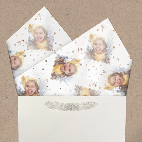 Photo Custom Color_Matching Snow  Stars Tissue Paper