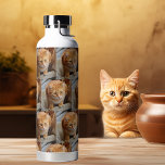 Photo Custom Dog Cat Pet Template Repeating  Water Bottle<br><div class="desc">This design may be personalized in the area provided by changing the photo and/or text. Or it can be customized by clicking Personalize this Template and then choosing the click to customize further option and delete or change the color of the background, add text, change the text color or style,...</div>
