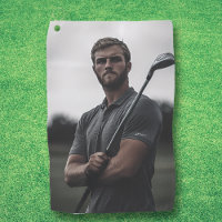 Photo Custom Gift Golfer Golf Towel