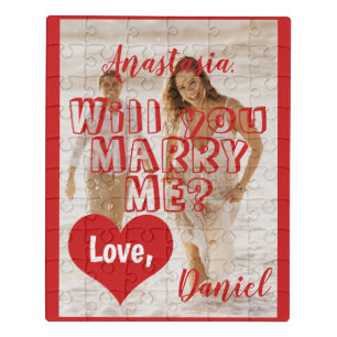 Photo custom marriage proposal will you marry me jigsaw puzzle