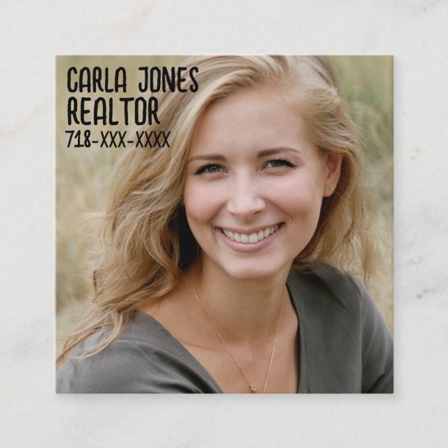 PHOTO CUSTOM MODERN BUSINESS CARDS (Front)