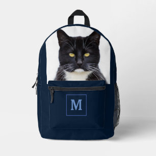 Photo Custom Modern Monogram Name  Printed Backpack