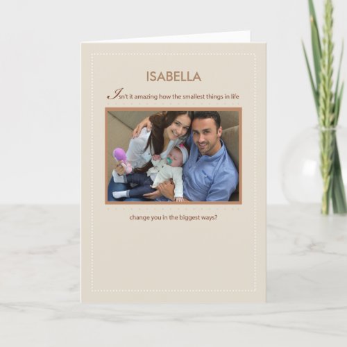 Photo Custom Personalize Name Congratulations Baby Card