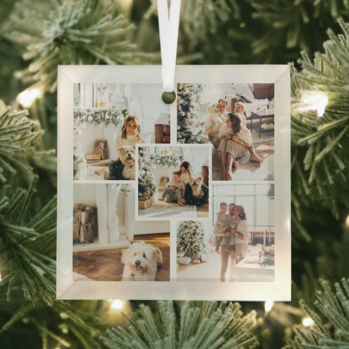 Photo Custom Personalized Christmas Glass Ornament