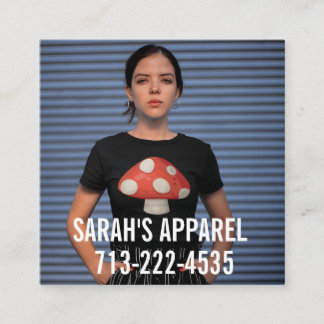 PHOTO CUSTOM SQUARE BUSINESS CARD