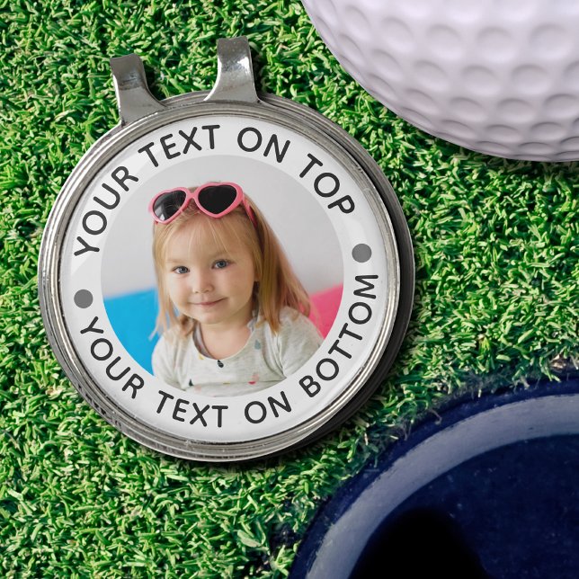 Photo Custom Text Personalized Golf Hat Clip (Creator Uploaded)
